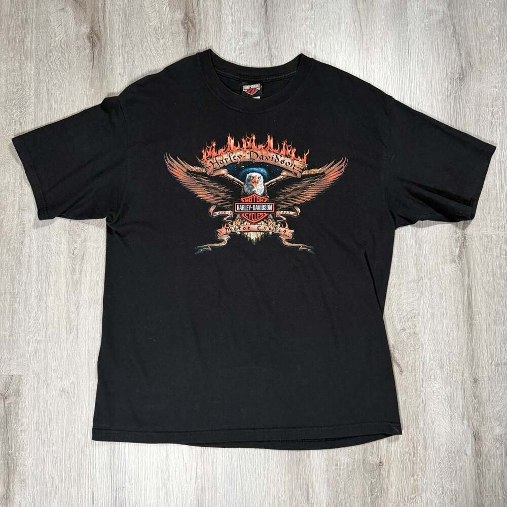 Vintage 2005 Harley-Davidson Warr's London England Graphic T-Shirt Grunge Biker